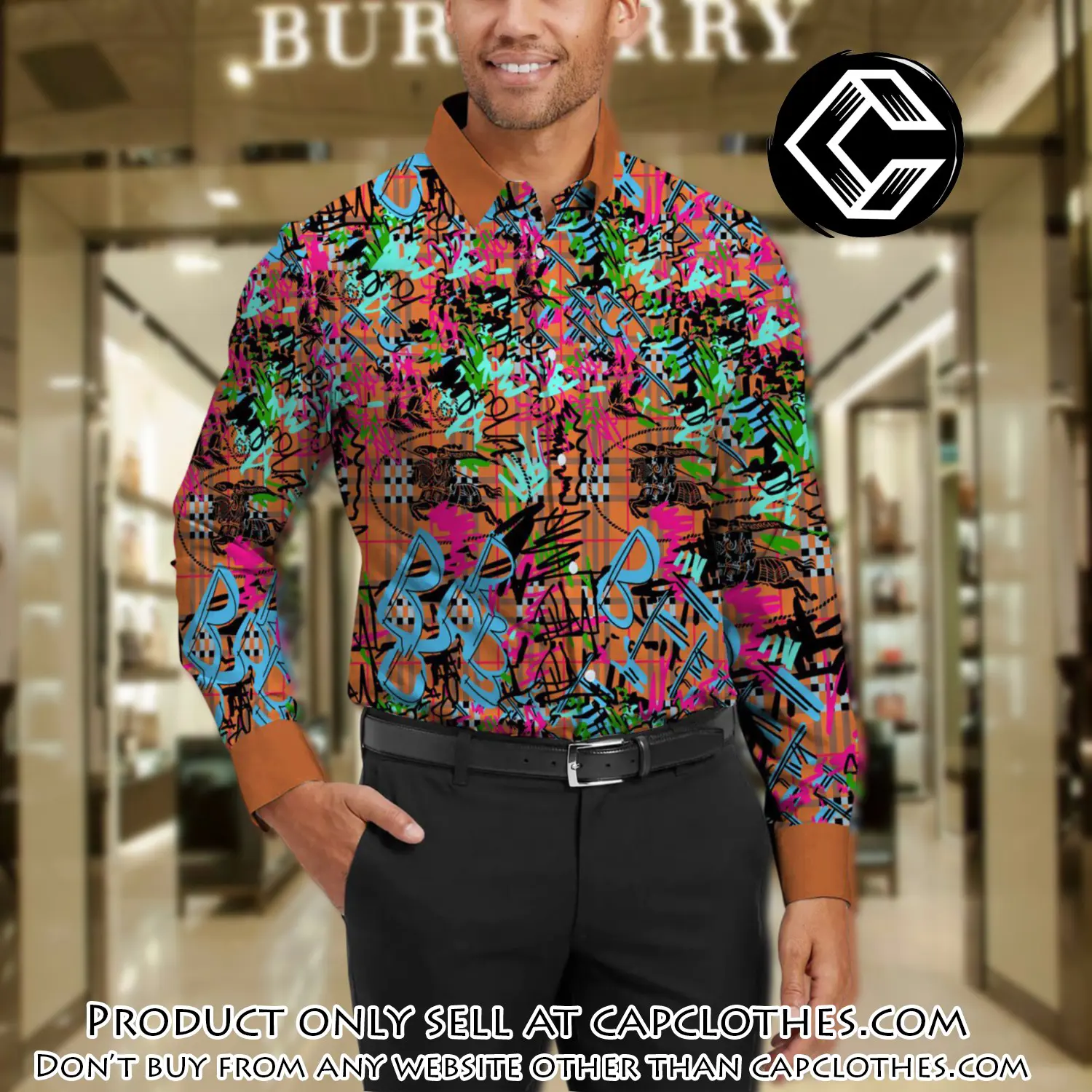 Burberry long sleeves button down shirt for elegant men lsb1007 cc0457492